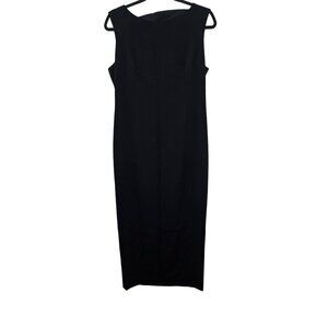 Daymor Petite Black Sleeveless Whimsy goth  Formal Gown Mother of Bride Beaded T